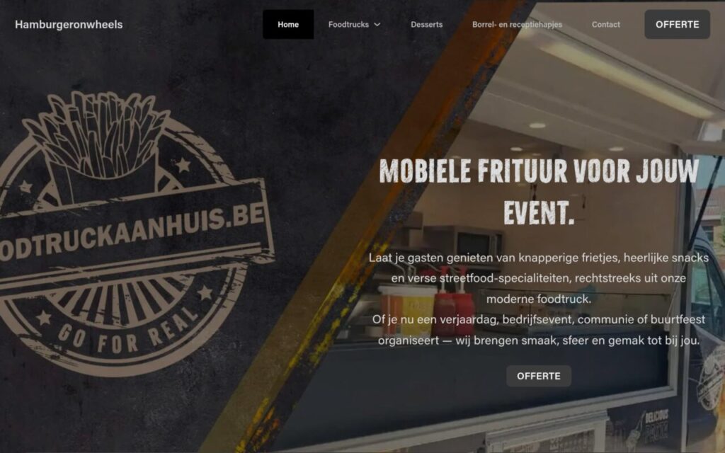 Website Hamburger on Wheels