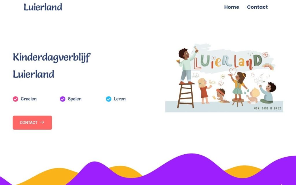 Website Kinderdagverblijf Luierland