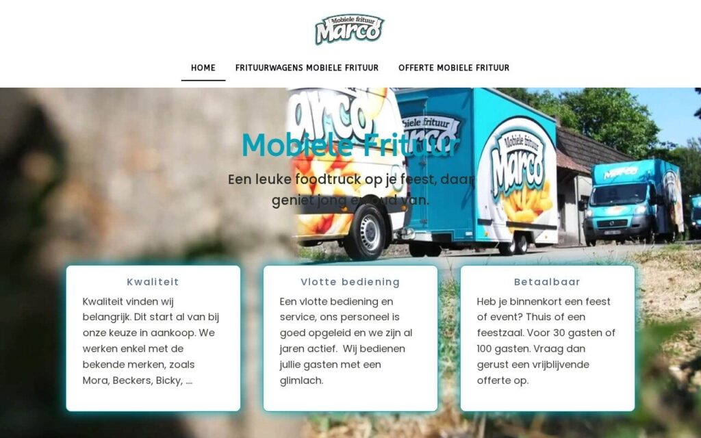Website Mobiele Frituur Marco