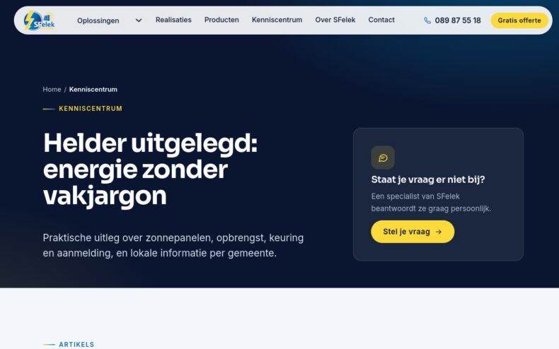 Kenniscentrum op sfelek.be